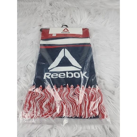 Reebok Rally Scarf, Red White Blue with Logo - NWT - Picture 2 of 2